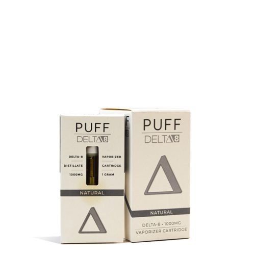 Natural Puff D8 1000mg CBD Cartridge 5pk on white background