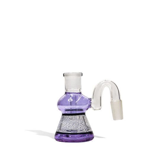 Purple 4 Inch Multi Colored Glass Ash Catcher Front View on White Background