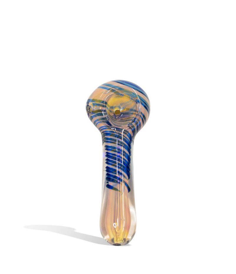 4 inch silver and gold fumed handpipe