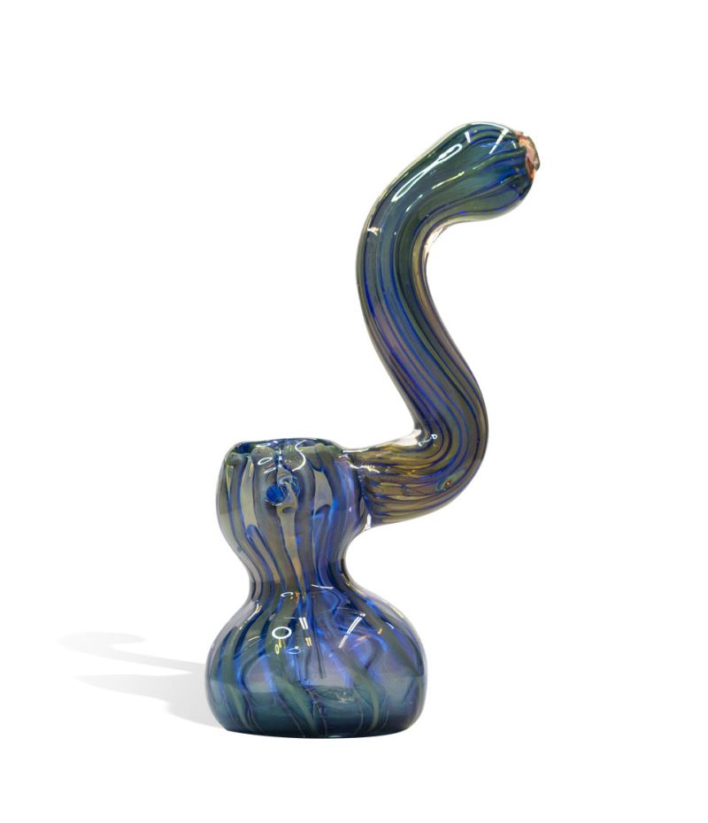 7 inch gold fumed bubbler with art design