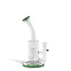 Green 8 Inch Waterpipe with 14mm Funnel Bowl on white studio background