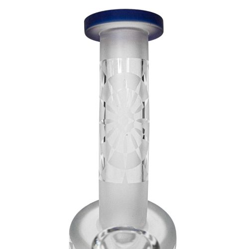 9 Inch Sand Blasted Water Pipe blue tube