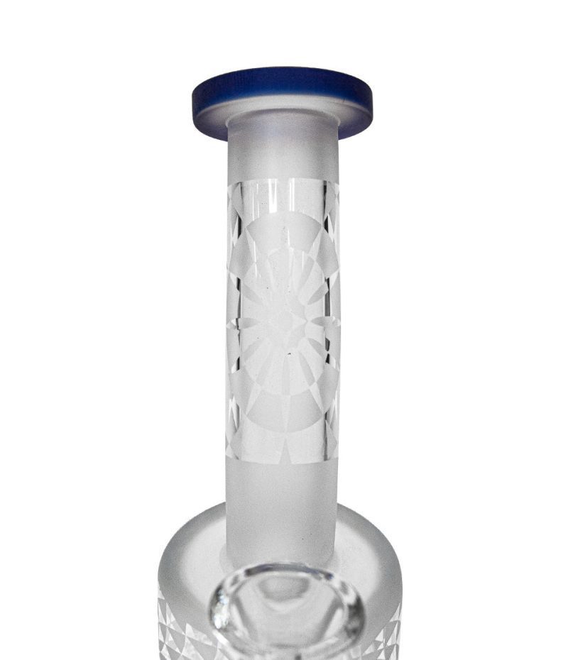 9 Inch Sand Blasted Water Pipe blue tube