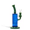 Green 9 inch Dual Colored Water Pipe with 8 Arm Tree Perc on white background