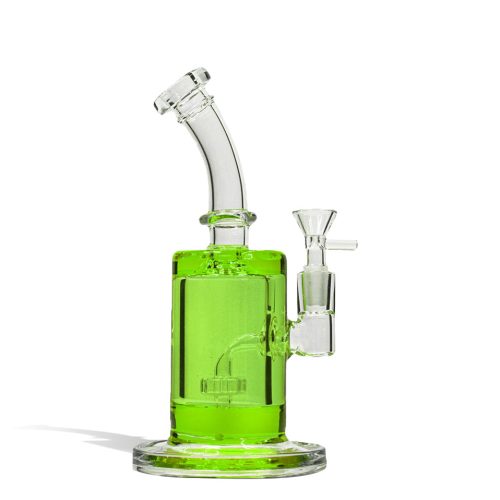 Green 9 Inch Glycerin Dab Rig with 14mm Joint on white background