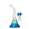 Blue 9 inch Glycerin Water Pipe with 14mm Glycerin Bowl on white background