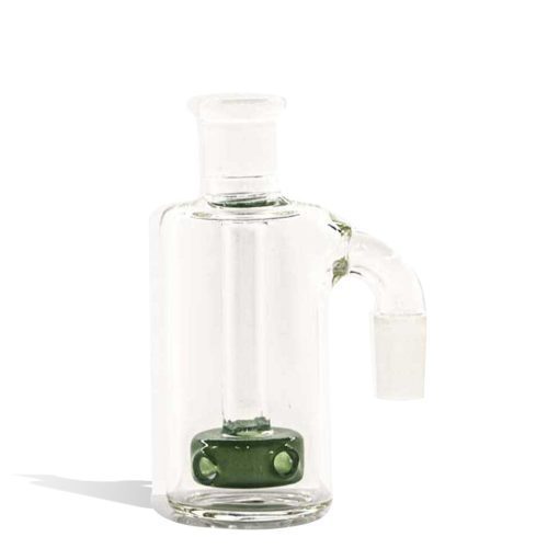 jade green Colored Ash Catcher with Showerhead Perc and Jumbo Joint on white background