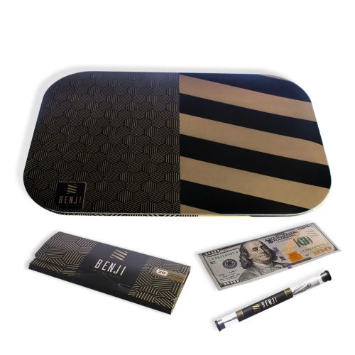 OG Dark Benji OG Metal Rolling Tray with Magnetic Lid Kit on white background