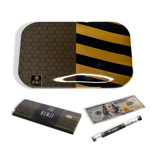 OG Light Benji OG Metal Rolling Tray with Magnetic Lid Kit on white background