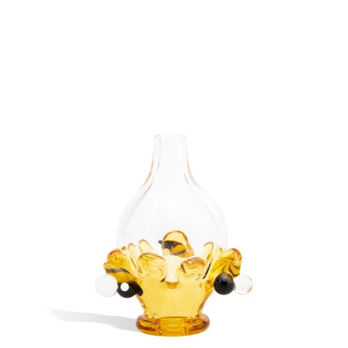 Honey Drip Empire Glassworks Puffco Peak Custom Bubble Cap on white studio background