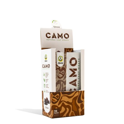 Choco Camo Natural Leaf Chamomile Wrap 25pk on white studio background