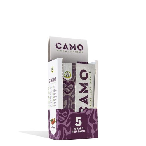 Goji Berry Camo Natural Leaf Chamomile Wrap 25pk on white studio background