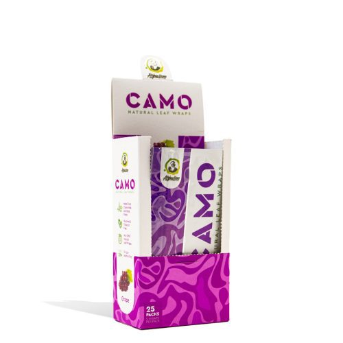 Grape Camo Natural Leaf Chamomile Wrap 25pk on white studio background