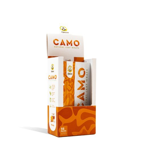 Honey Camo Natural Leaf Chamomile Wrap 25pk on white studio background