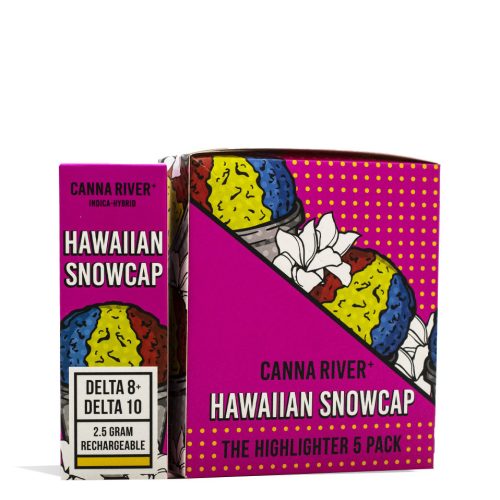 Hawaiian Snowcap Canna River 2.5g D8 and D10 Highlighter Disposable 5pk Front View on White Background