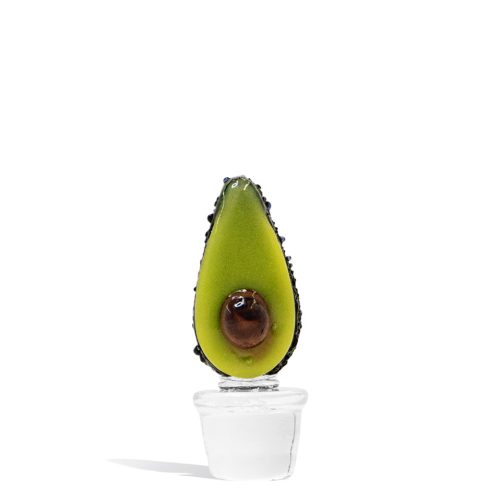 Avocado Empire Glassworks Puffco Peak Pro Custom Carb Cap on white background