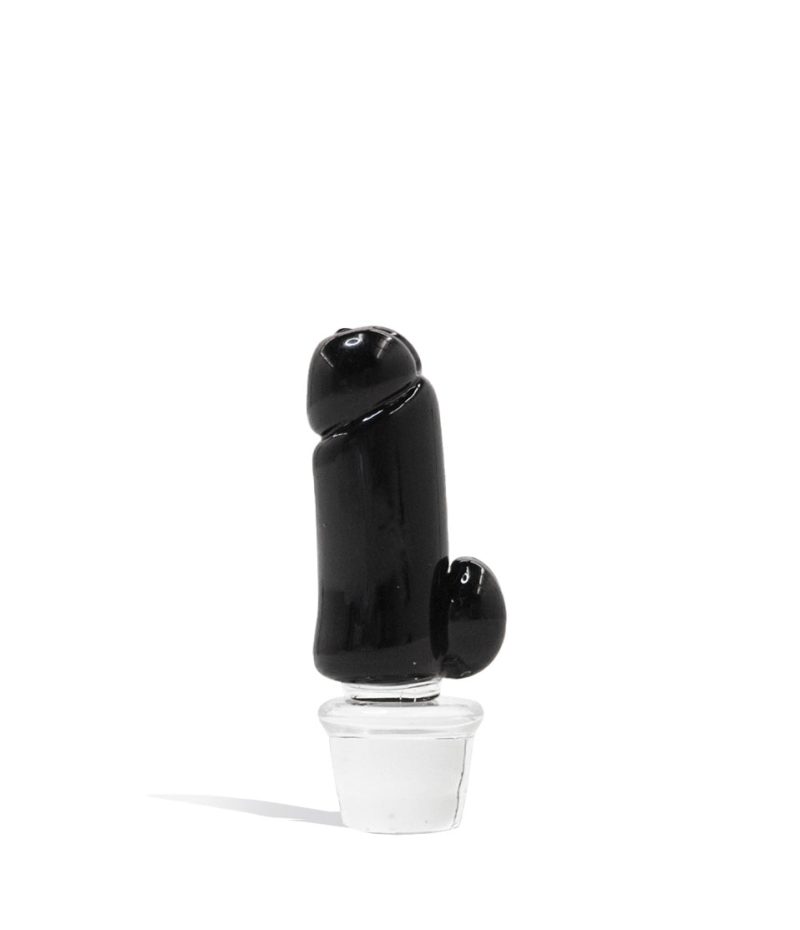 Phallus Black Empire Glassworks Puffco Peak Pro Custom Carb Cap on white background