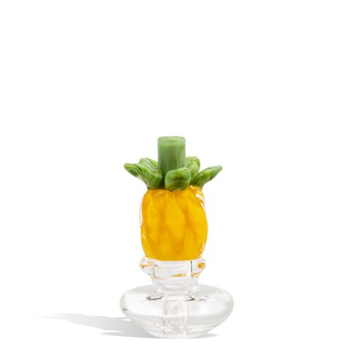 Pineapple Empire Glassworks Puffco Peak Custom Carb Cap on white studio background