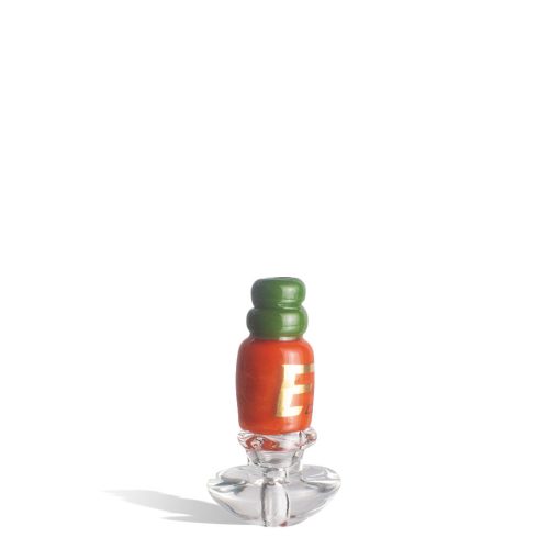 Sriracha Empire Glassworks Puffco Peak Custom Carb Cap on white studio background