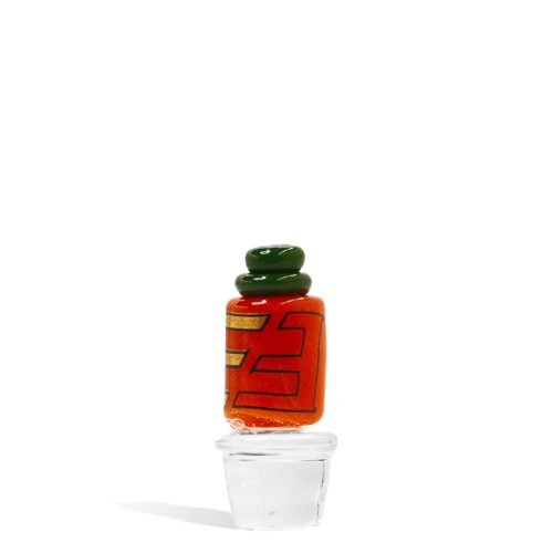 Sriracha Empire Glassworks Puffco Peak Pro Custom Carb Cap on white background