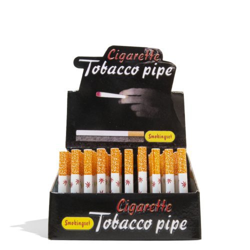 Large Cigarette Tobacco Pipe Smoking Set 100pk Front View on White Background