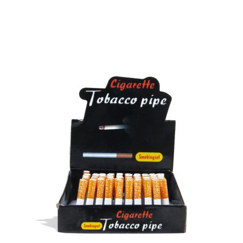 Small Cigarette Tobacco Pipe Smoking Set 100pk Front View on White Background