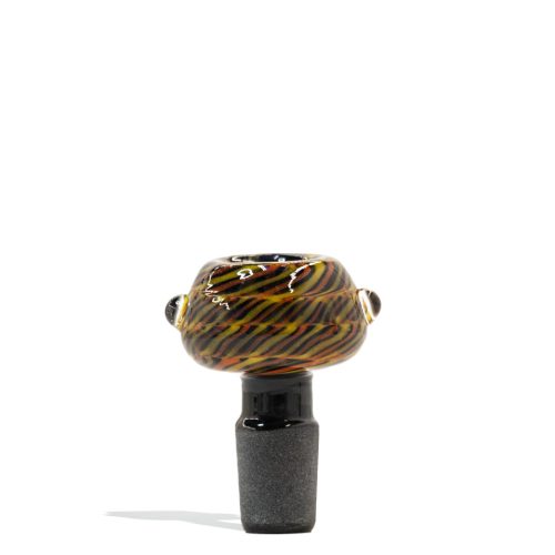 18mm Colored Bowl with Black Ground Glass Joint on white studio background