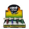 Diamond Cut Metal Tobacco Pipe 24pk Front View on White Background