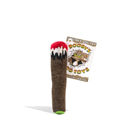 Doobys Dog Toys Small Blunt Hemp Dog Toy Front View on White Background