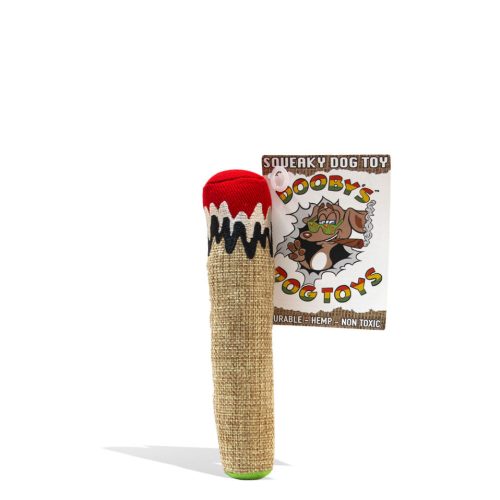 Doobys Dog Toys Small Hemp Joint Dog Toy Front View on white background