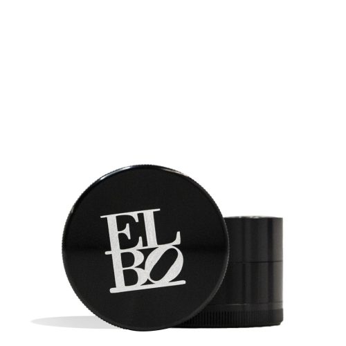 Elbo Glass 55mm Grinder black front view on white background