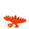 Elbo Glass Orange Steggo Vinyl Figure Front View on White Background