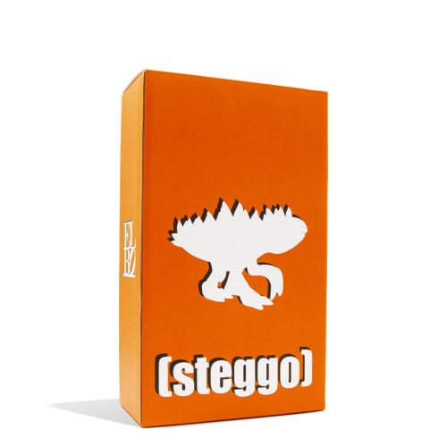 elbo glass orange steggo vinyl figure packaging angle view