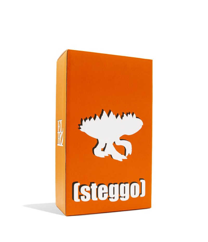 elbo glass orange steggo vinyl figure packaging angle view