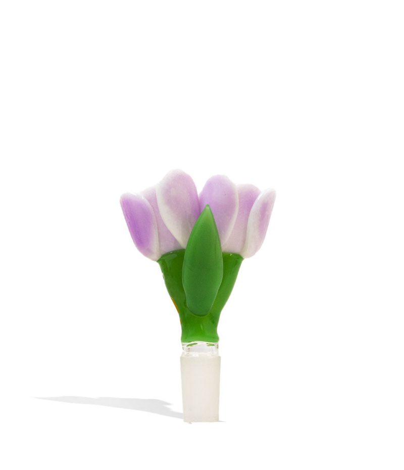 empire glassworks bowl piece tulip white lavender