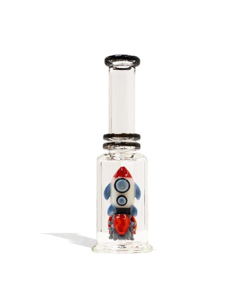 empire glassworks rocket ship glow in the dark mini tube face