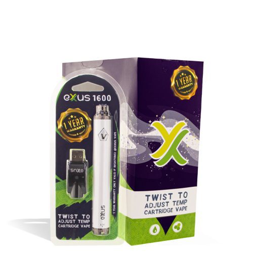 Pearl Exxus Vape 1600mah Battery 12pk with Packaging on white background