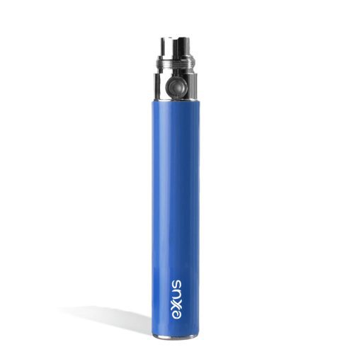 Blue Exxus Vape Ego 900 mah Battery on white background