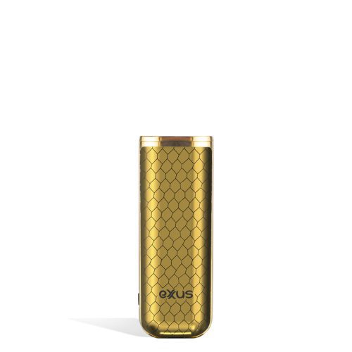 Gold Cobra front view Exxus Vape MiNovo Cartridge Vaporizer on white studio background