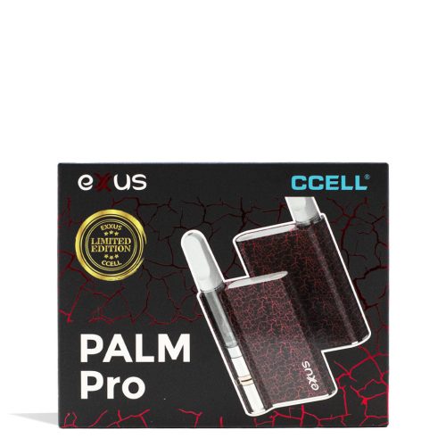 exxus palm pro cartridge vaporizer black red crackle packaging