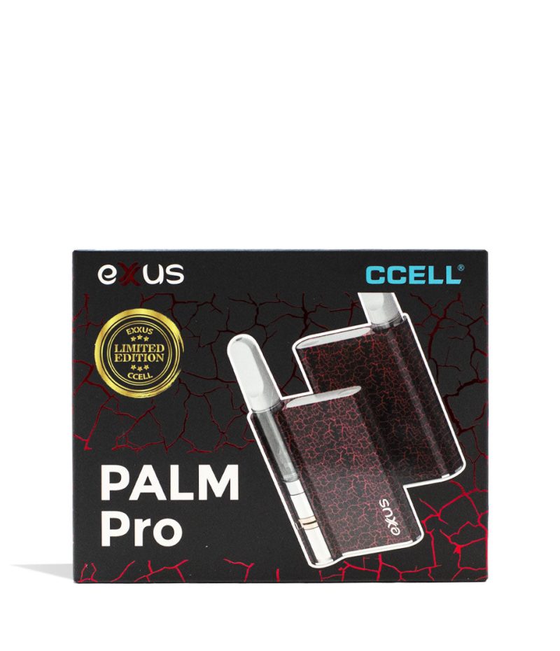 exxus palm pro cartridge vaporizer black red crackle packaging