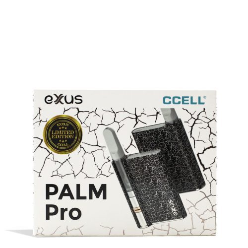 exxus palm pro cartridge vaporizer black white crackle packaging