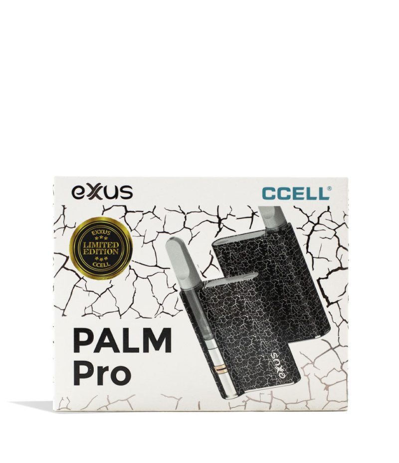 exxus palm pro cartridge vaporizer black white crackle packaging