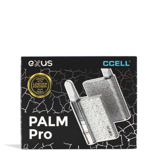 exxus palm pro cartridge vaporizer white black crackle packaging