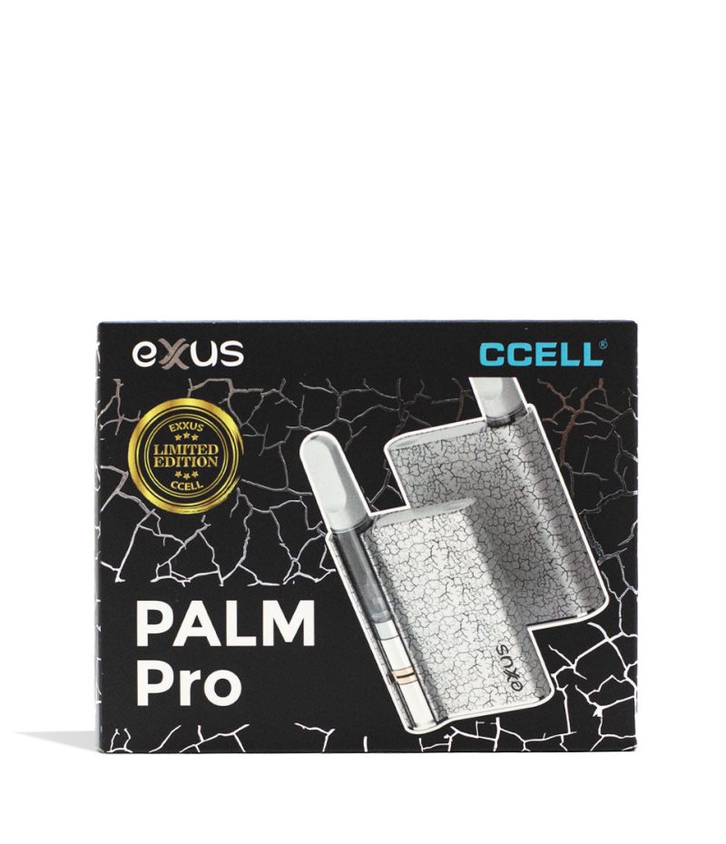 exxus palm pro cartridge vaporizer white black crackle packaging