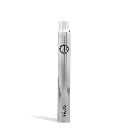 Silver front front Exxus Vape Plus VV Cartridge Vaporizer on white background