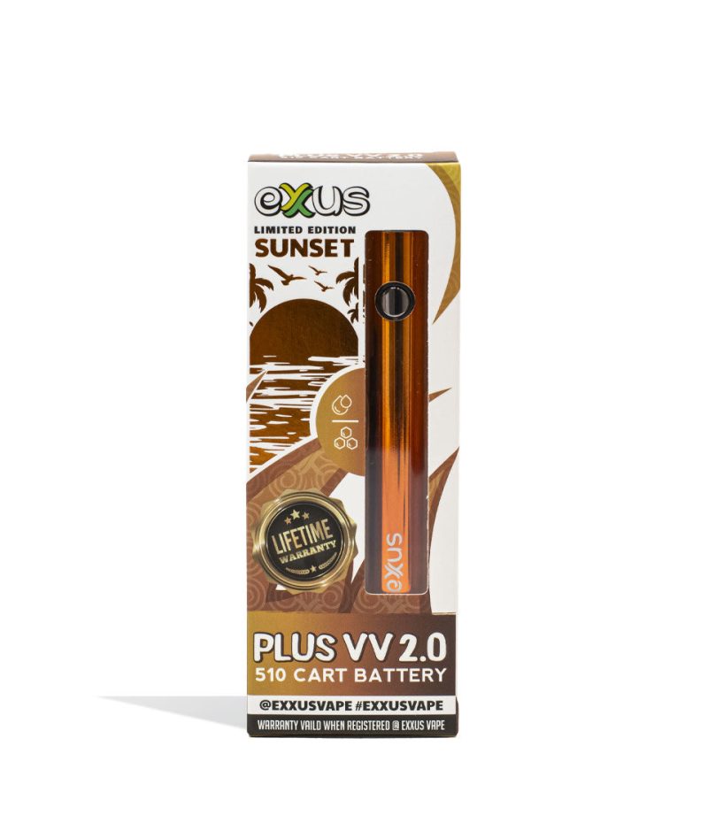 exxus plus vv2 cartridge vaporizer 12pk sunset packaging single