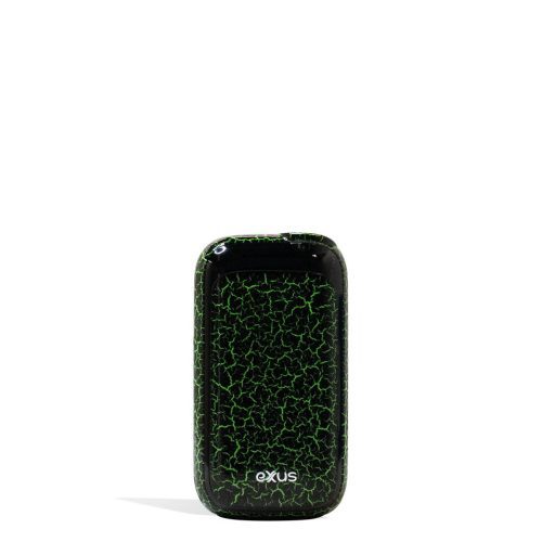 Black Green Crackle front Exxus Vape Rizo Cartridge Vaporizer on White Background