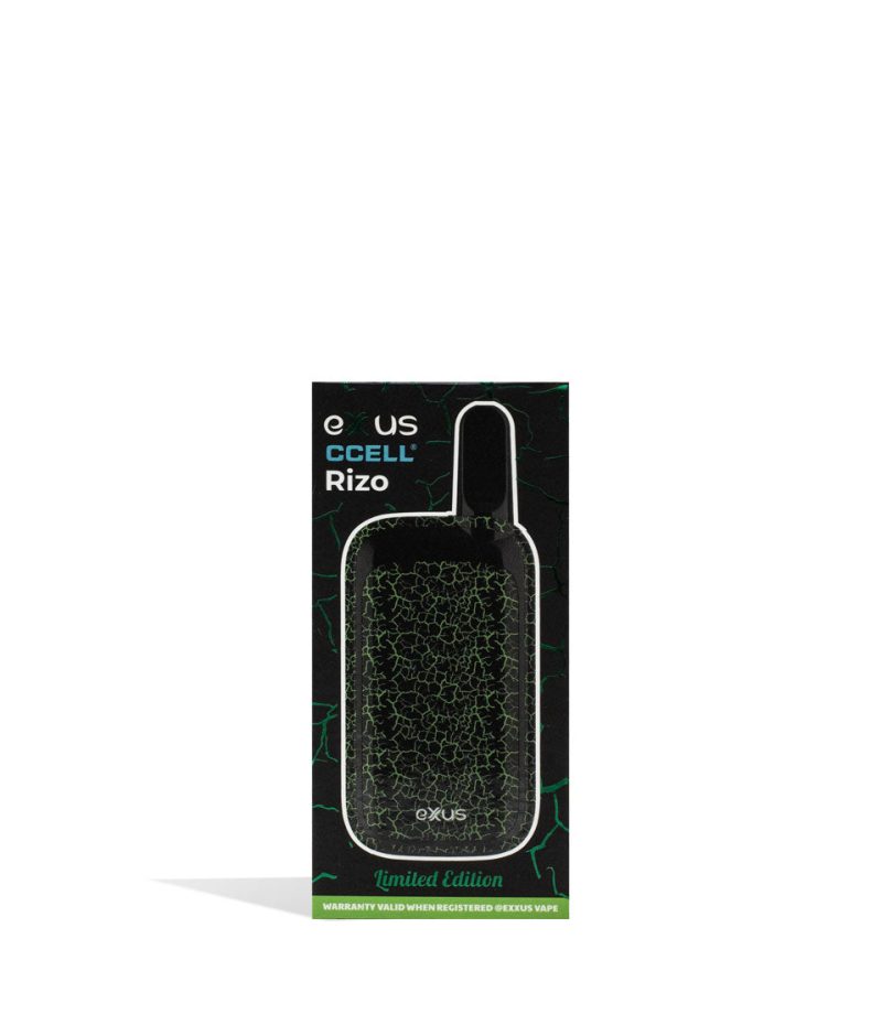 exxus rizo cartridge vaporizer black green crackle packaging