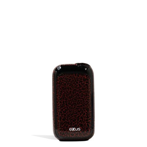 Black Red Crackle front Exxus Vape Rizo Cartridge Vaporizer on White Background